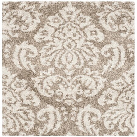 Safavieh Shag Square Area Rug; Beige & Cream - 4 x 4 ft. SG460-1311-4SQ